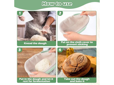 Large Oval Basket Small Bread Mixing Bowl Wooden Dough-Rising Sourdough Banneton